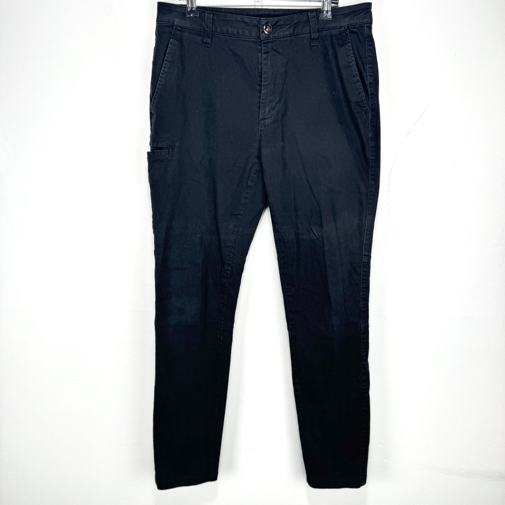Bylt Basics Stretch Chino Pants‎ Men Size 32 Black Cotton Side Pocket (31x30)